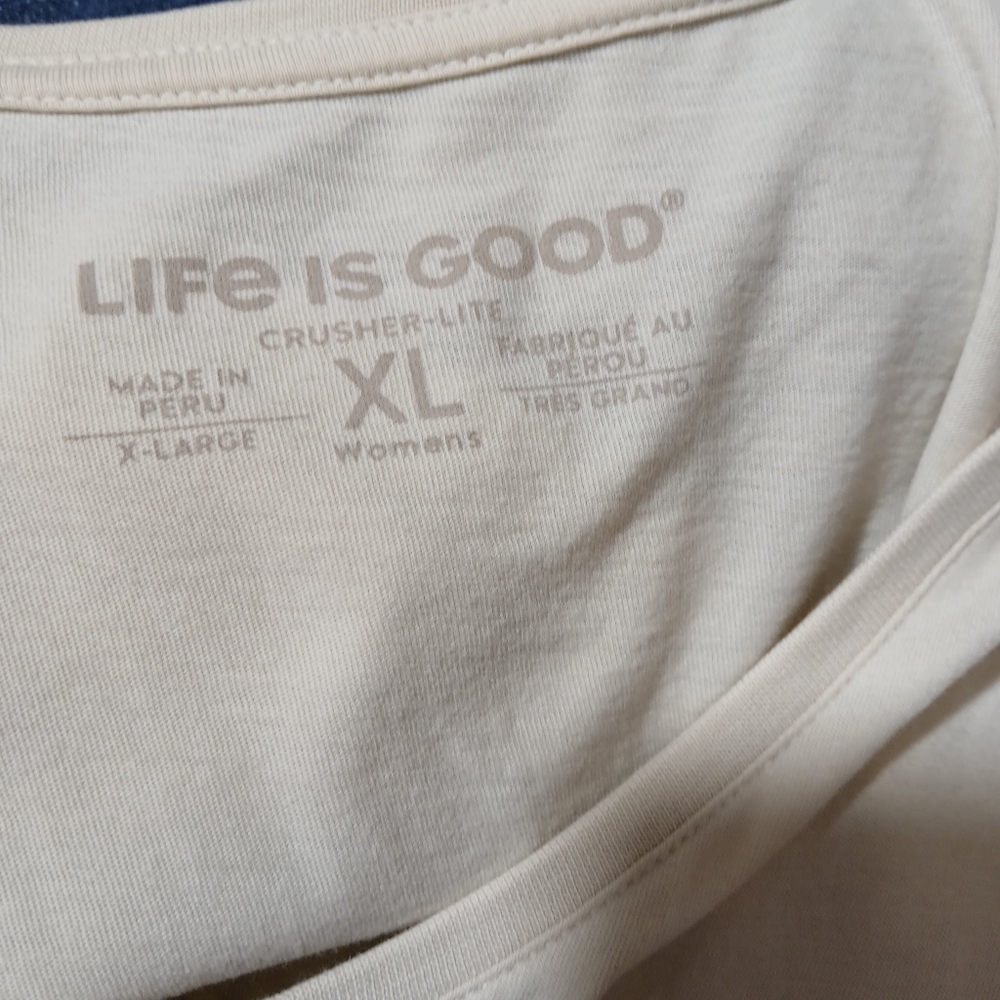Life is Good Women Graphic Tee XL Short Sleeve Crusher Lite Vee Lovescape 77761 - Picture 5 of 5